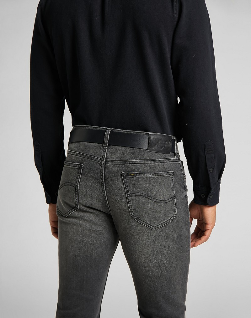 Lee Small Logo Leather Belt Black