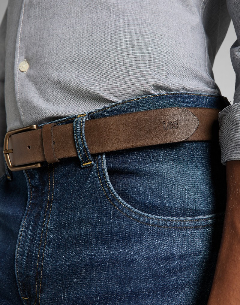 Lee Core Leather Belt Dark Brown
