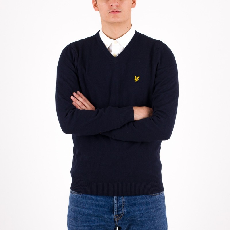 Lyle & Scott Cotton Merino V Neck...