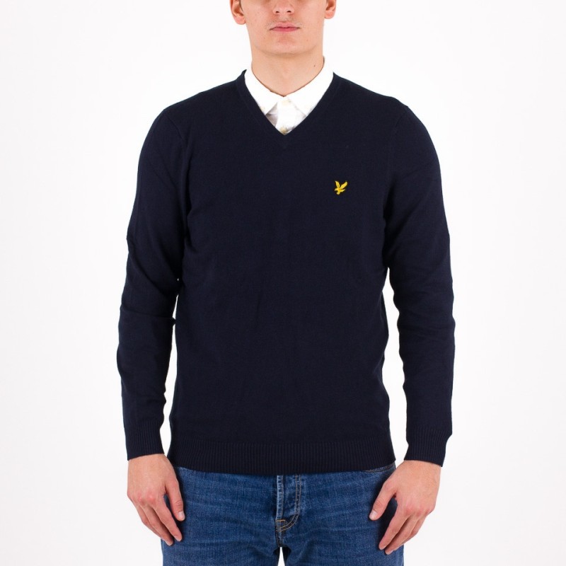 Lyle & Scott Cotton Merino V Neck...