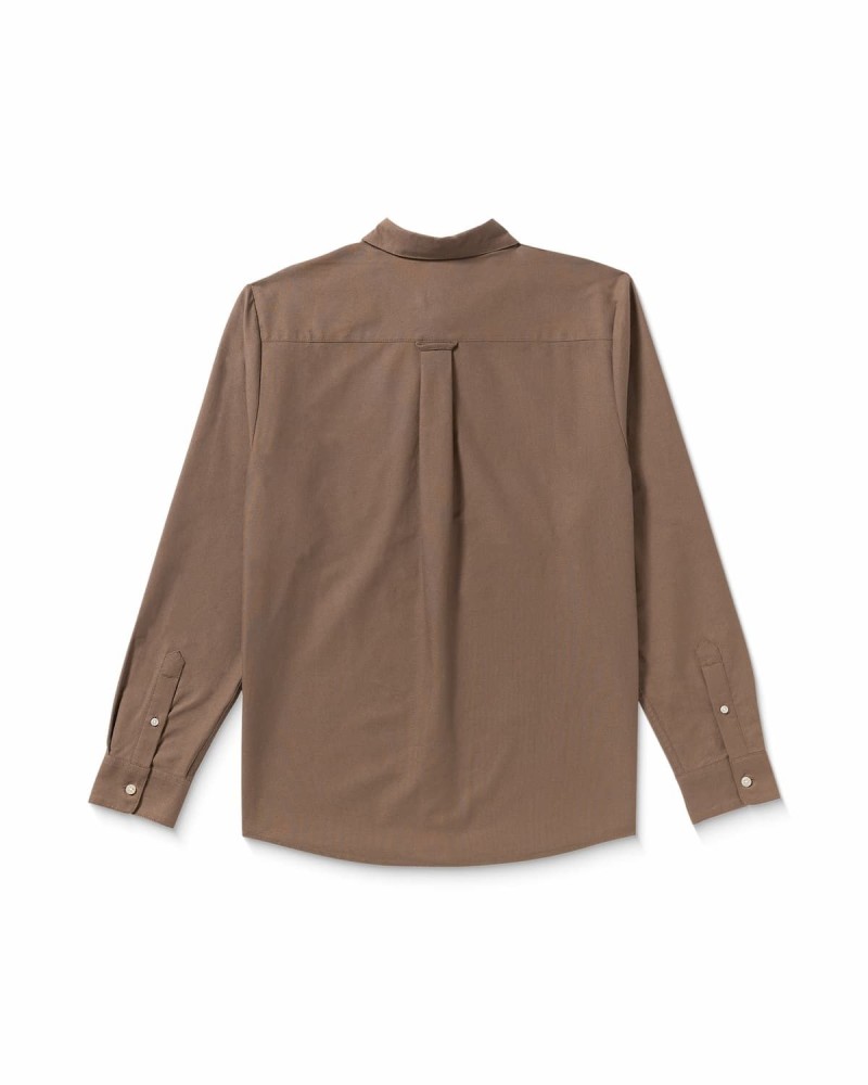 Volcom Veeco Oxford Shirt Brown Stone