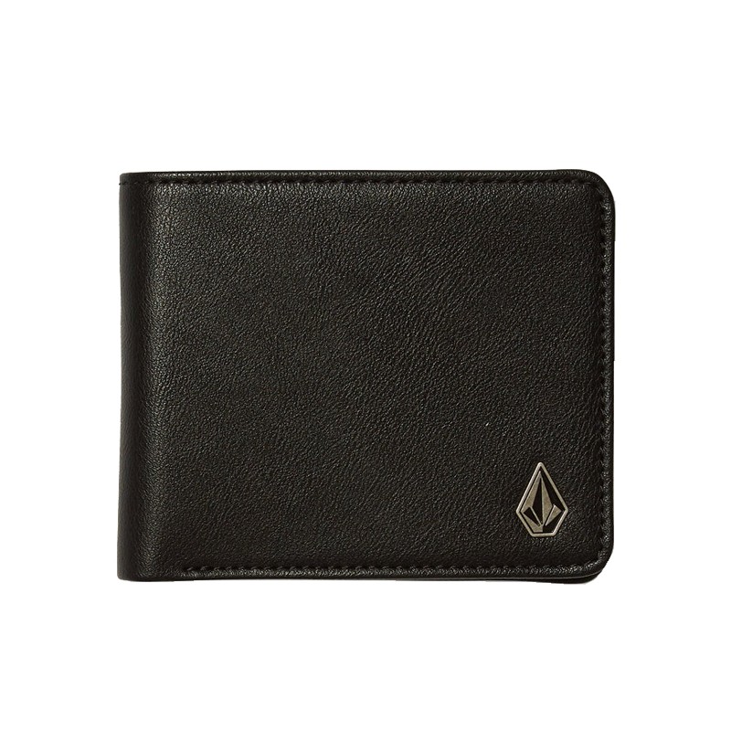 Volcom Slim Stone Pu Small Wallet Black