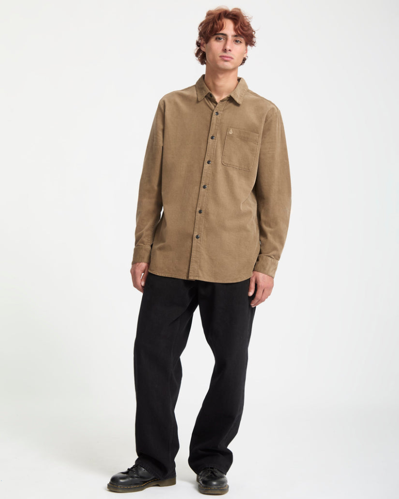 Volcom Zander Corduroy Shirt Teak