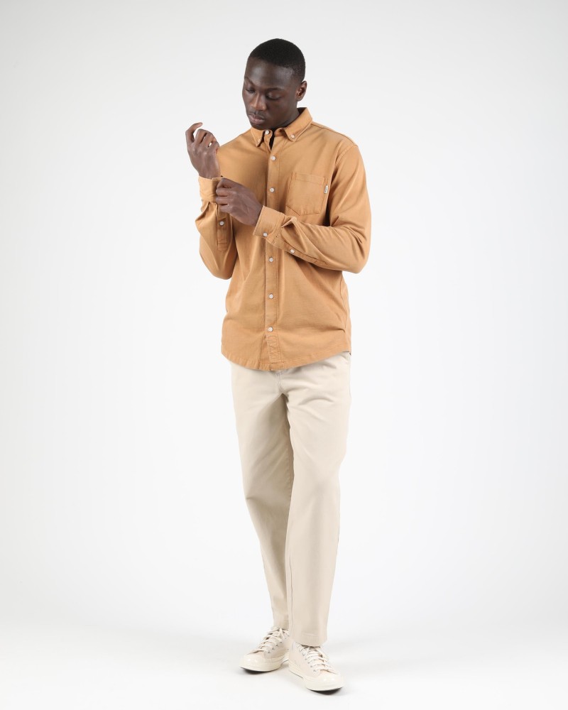 Wemoto Shaw Cotton Shirt Caramel