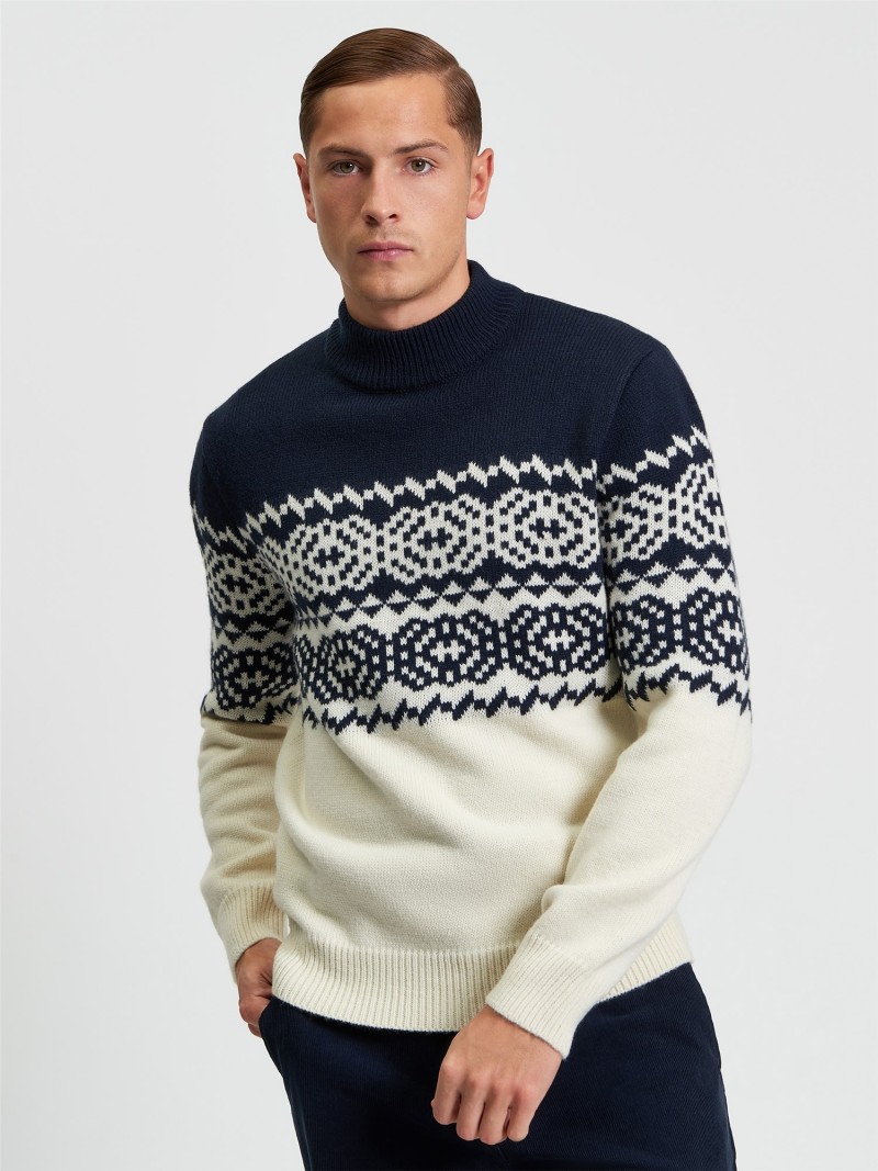 Ben Sherman Mono Fairisle Crew...