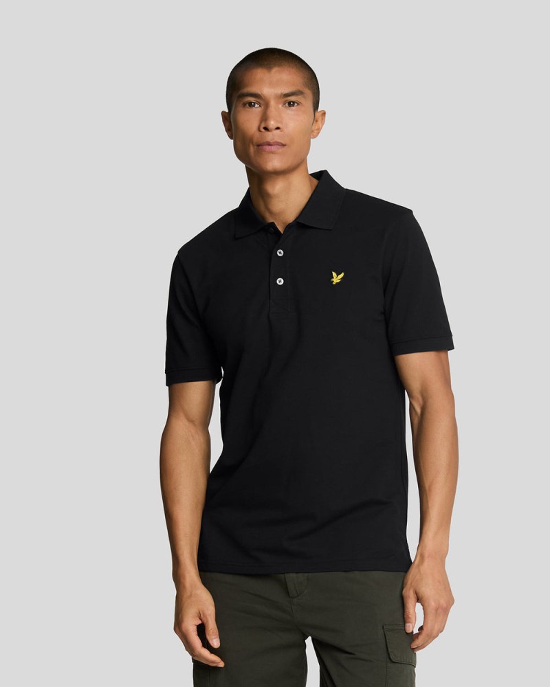 Lyle & Scott Plain Polo Jet Black