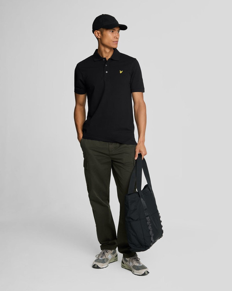Lyle & Scott Plain Polo Jet Black
