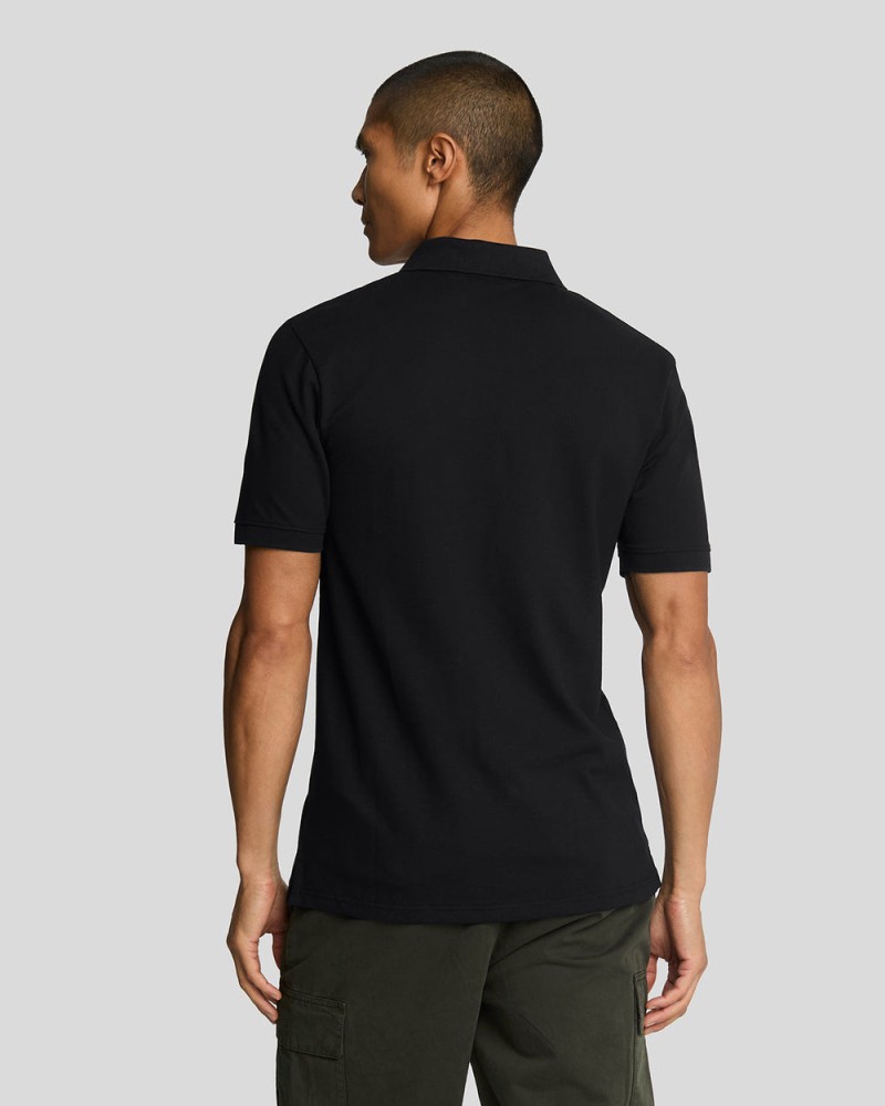 Lyle & Scott Plain Polo Jet Black