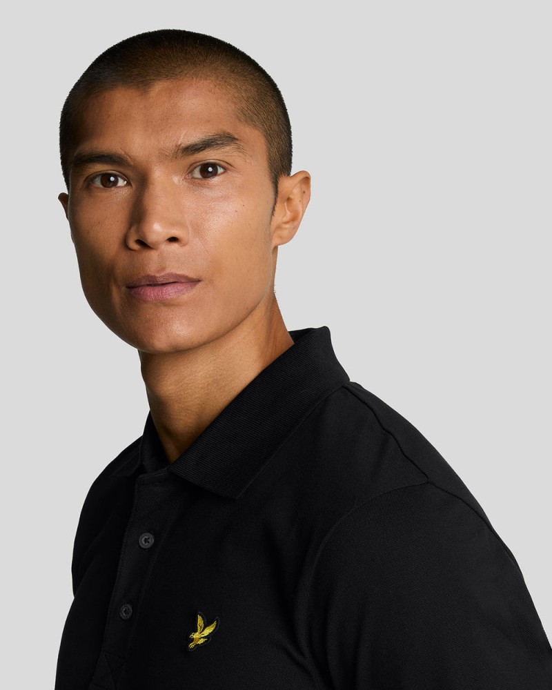 Lyle & Scott Plain Polo Jet Black