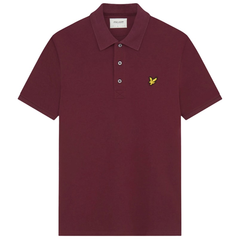 Lyle & Scott Plain Polo Burgundy