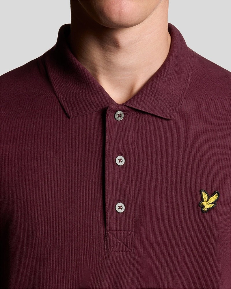 Lyle & Scott Plain Polo Burgundy