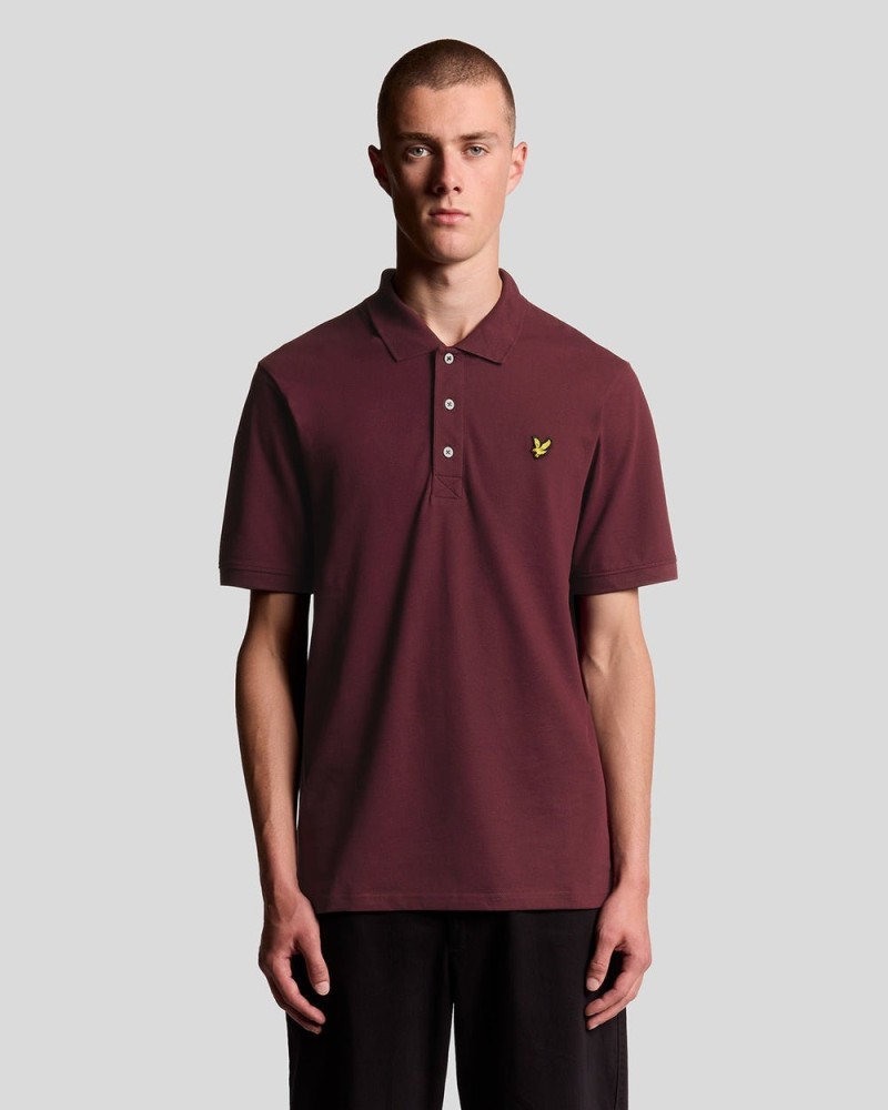 Lyle & Scott Plain Polo Burgundy