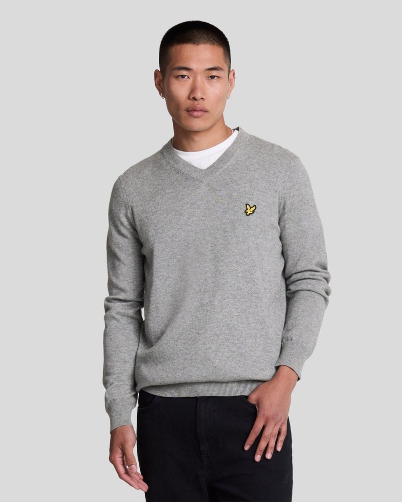 Lyle & Scott Cotton Merino V Neck...