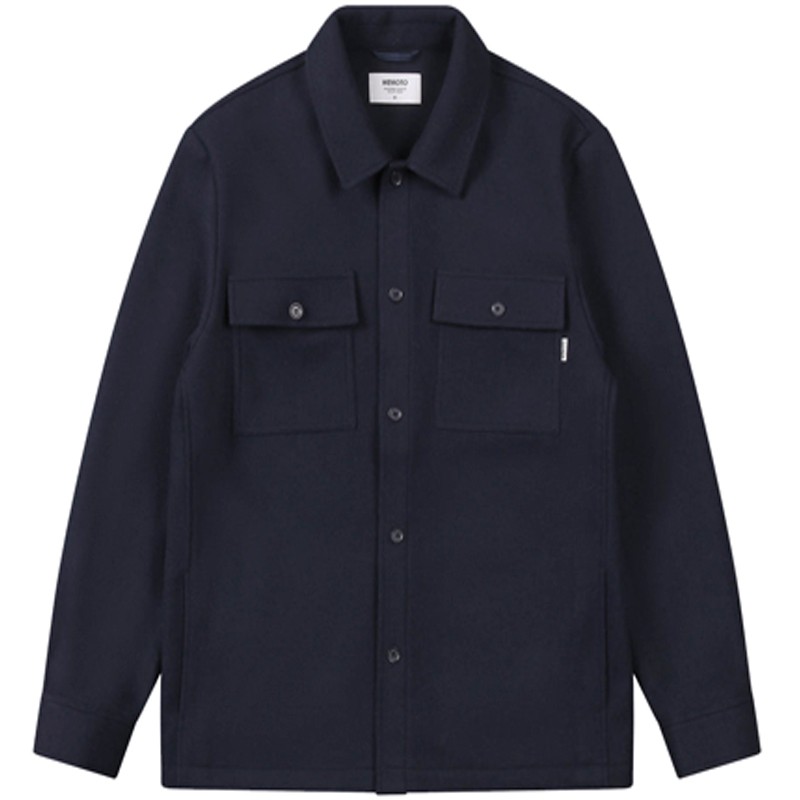 Wemoto Jean Fleece Overshirt Navy Blue