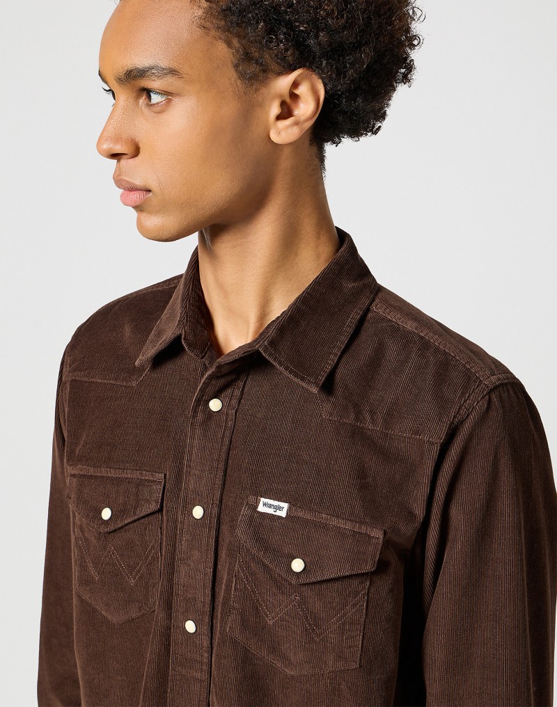 Wrangler Western Corduroy Shirt Mole
