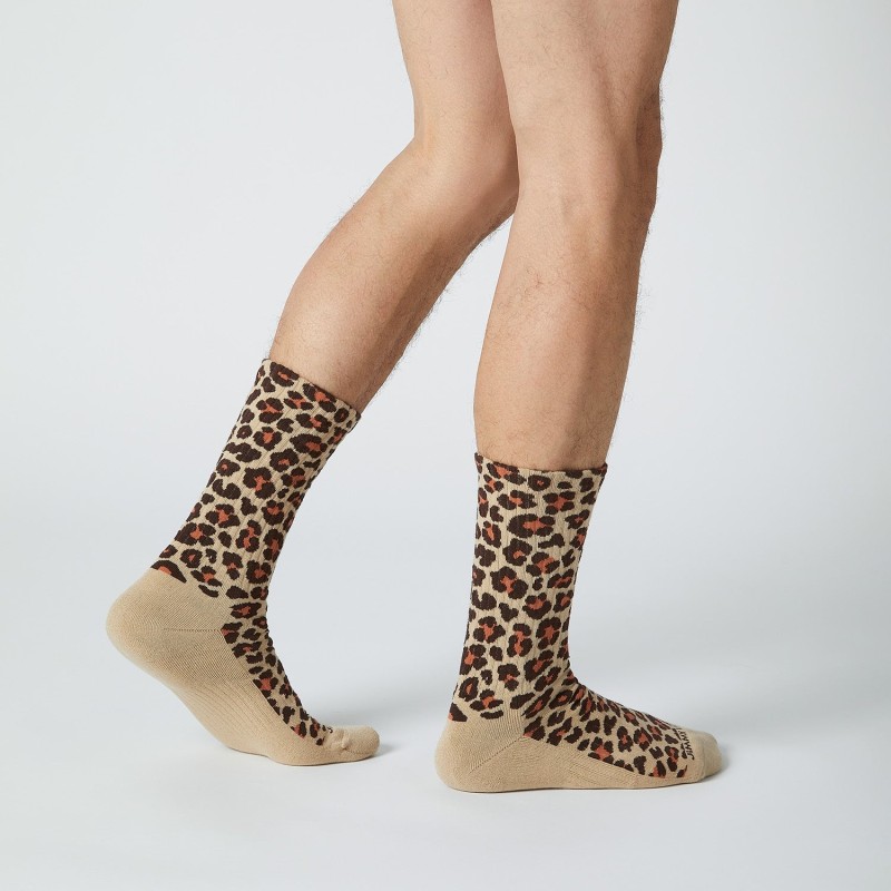 Jimmy Lion Athletic Leopard Print Socks