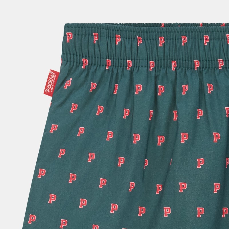 Pockies P's Allover Boxer Shorts Green