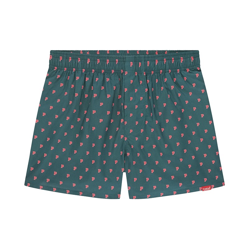 Pockies P's Allover Boxer Shorts Green