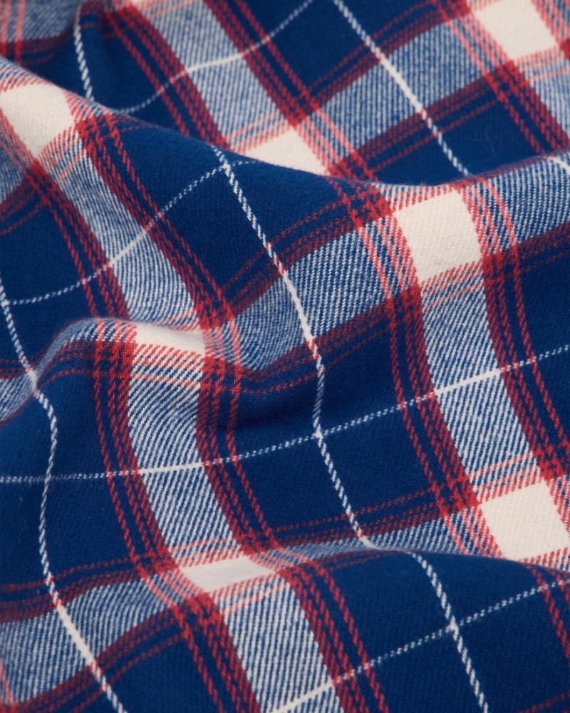 Edwin Work L/S Shirt Navy/Red