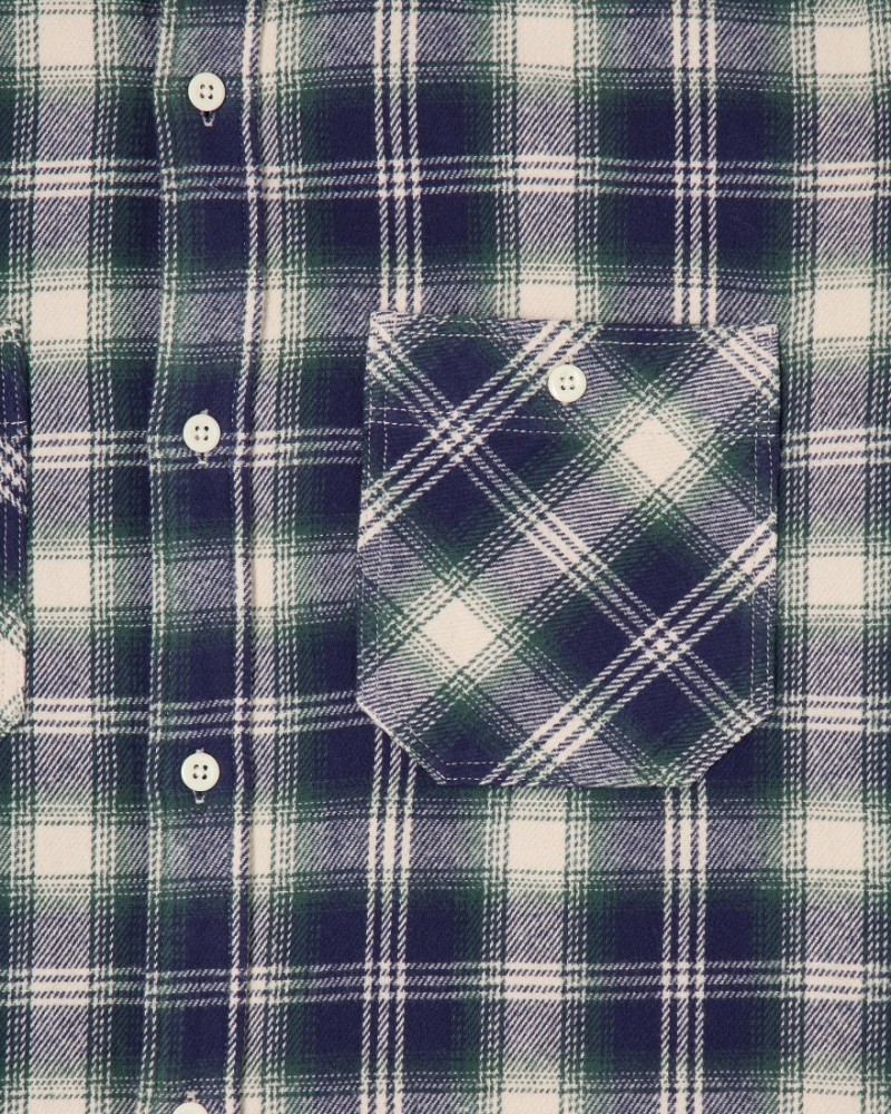 Edwin Work L/S Shirt Navy/Green