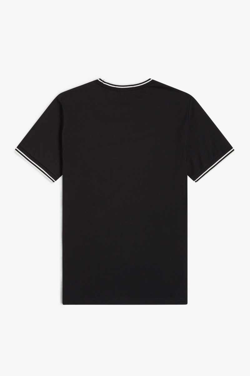 Fred Perry M1588 Twin Tipped Tee Black
