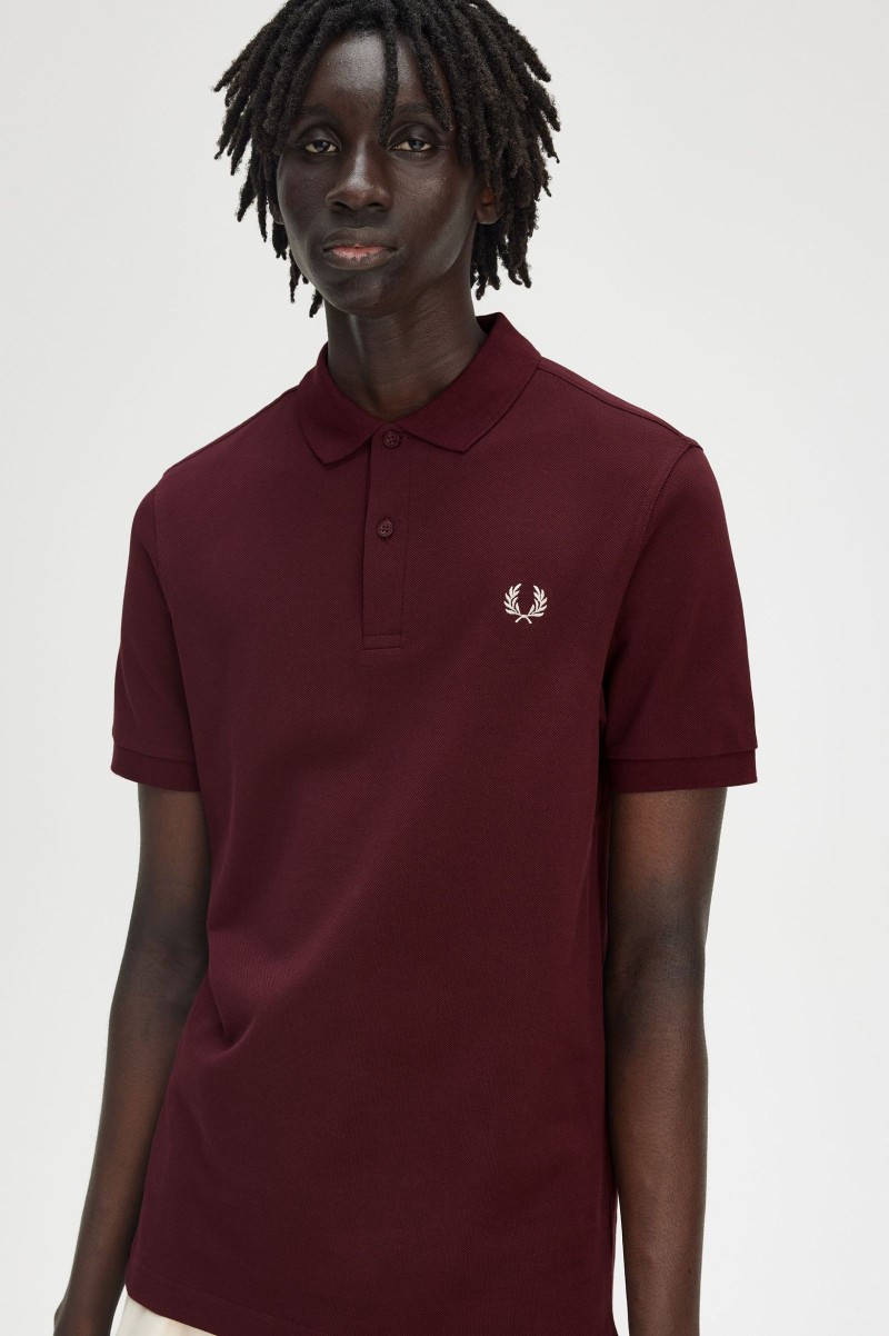 Fred Perry M6000 Plain Polo Oxblood/Ecru