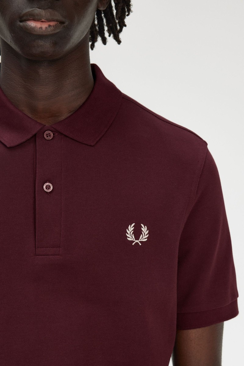Fred Perry M6000 Plain Polo Oxblood/Ecru