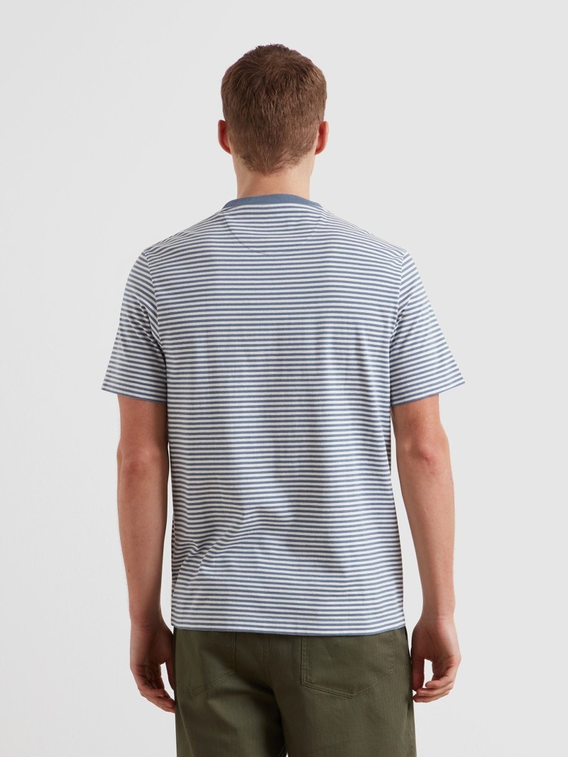 Farah Castle Stripe Tee Blue Tide