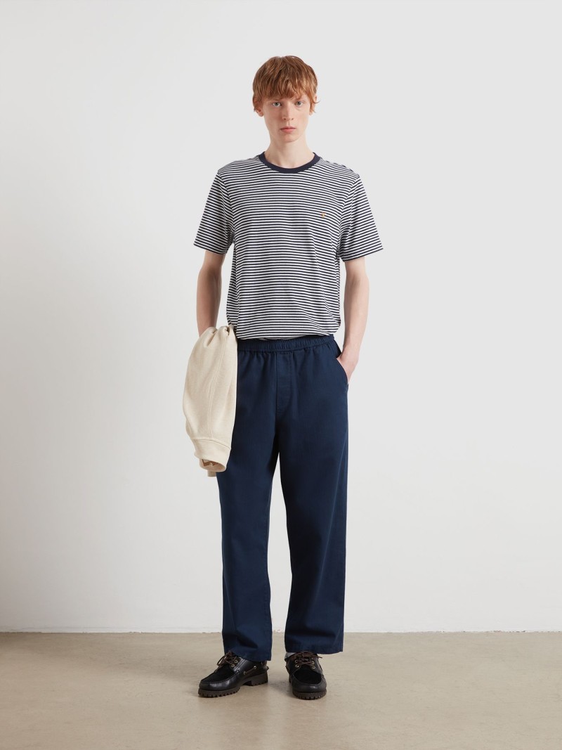 Farah Castle Stripe Tee True Navy