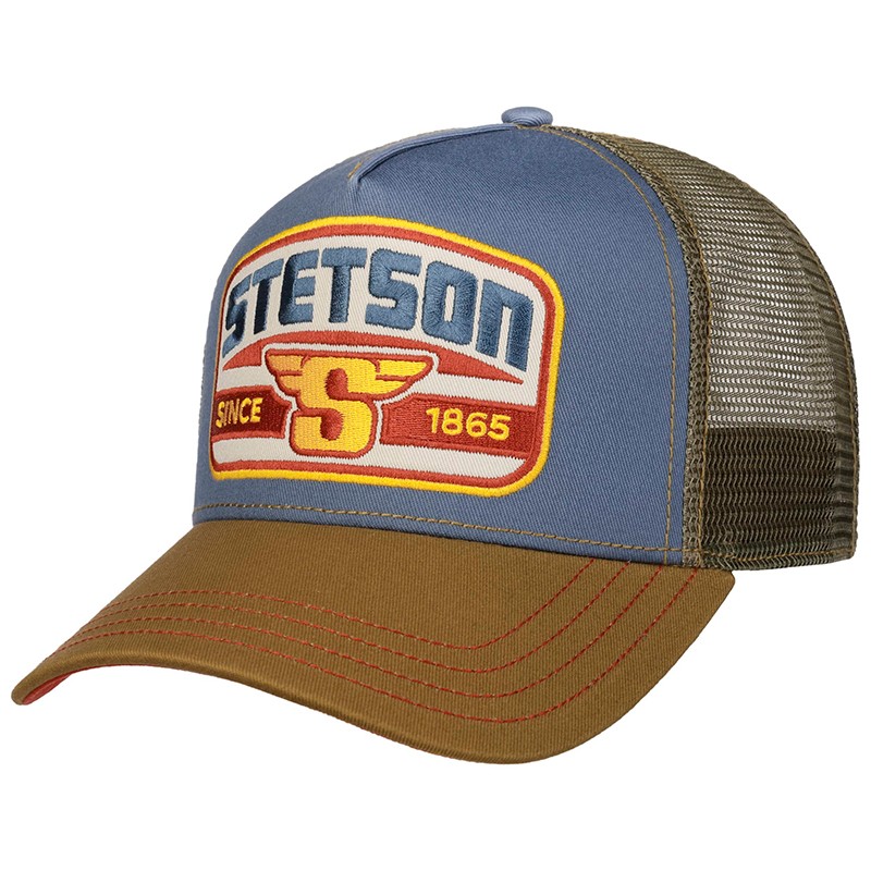 Stetson S Wing Trucker Cap Brown/Blue