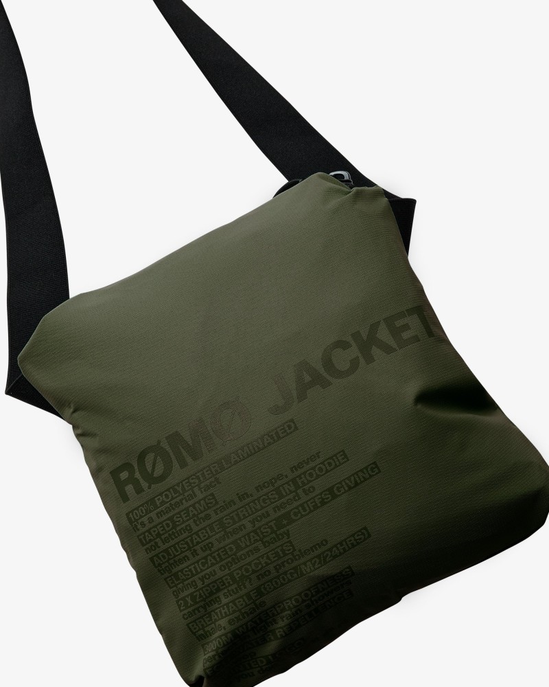 H2O Romo LW Packable Rain Jacket Army