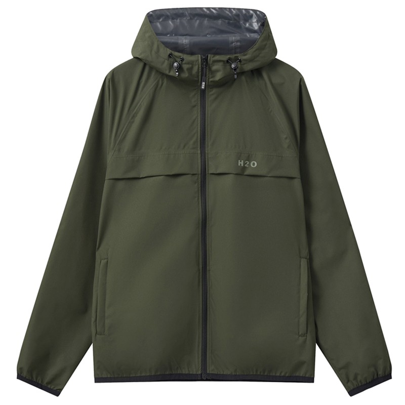 H2O Romo LW Packable Rain Jacket Army