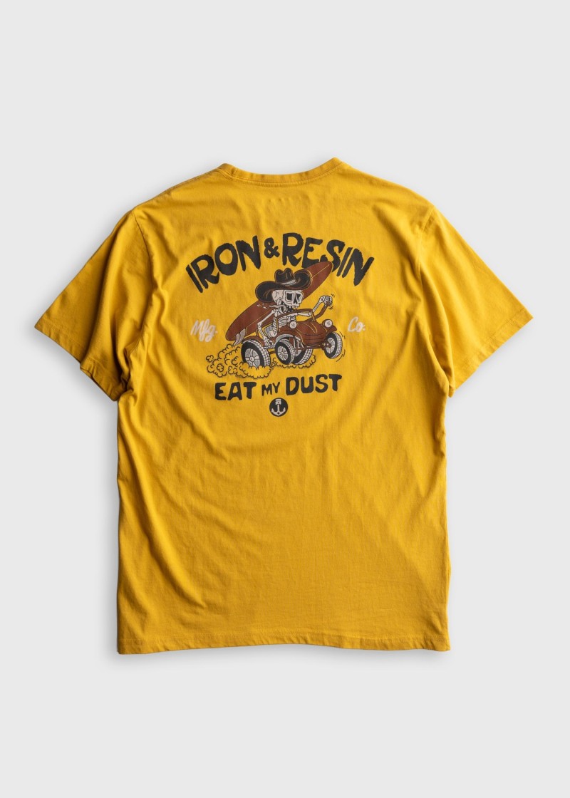 Iron & Resin Eat My Dust Pocket Tee Gold