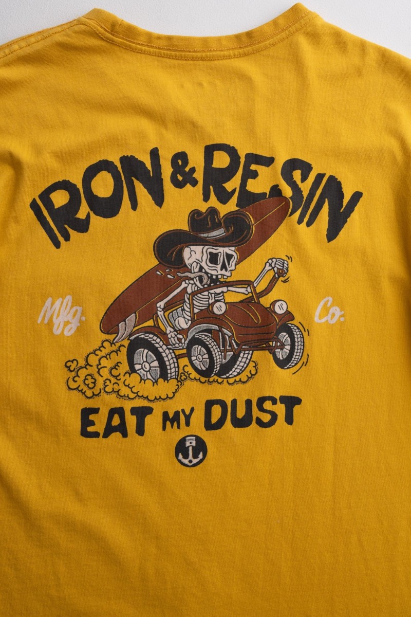 Iron & Resin Eat My Dust Pocket Tee Gold
