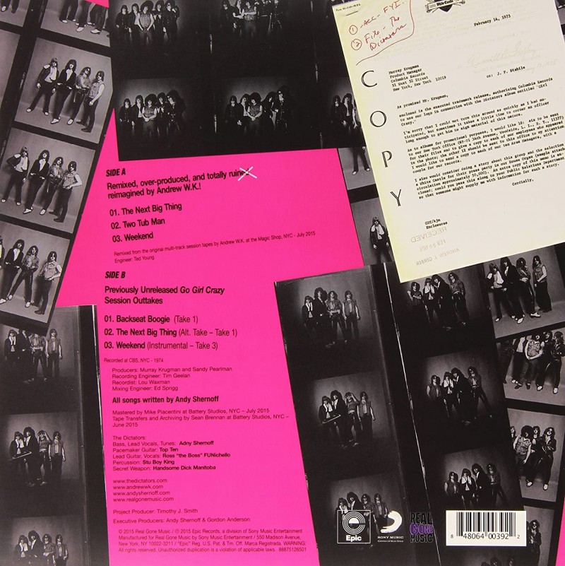 The Dictators "The Next Big Thing Ep"...