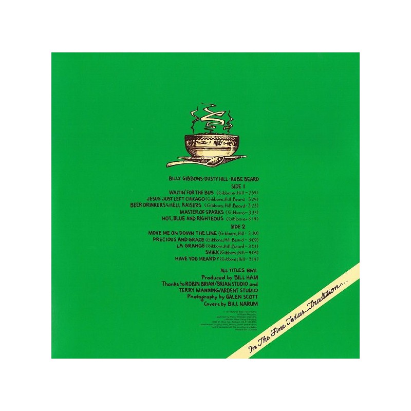 ZZ Top "Tres Hombres" Vinilo