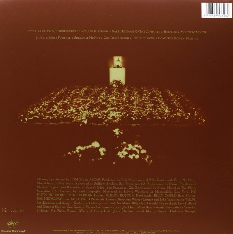 Faith No More "Album Of The Year" Vinilo