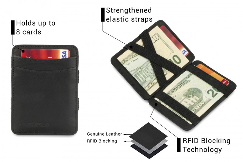Hunterson Magic RFID Leather Wallet...