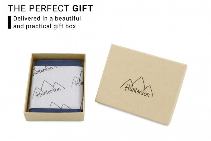 Hunterson Magic RFID Leather Wallet Blue