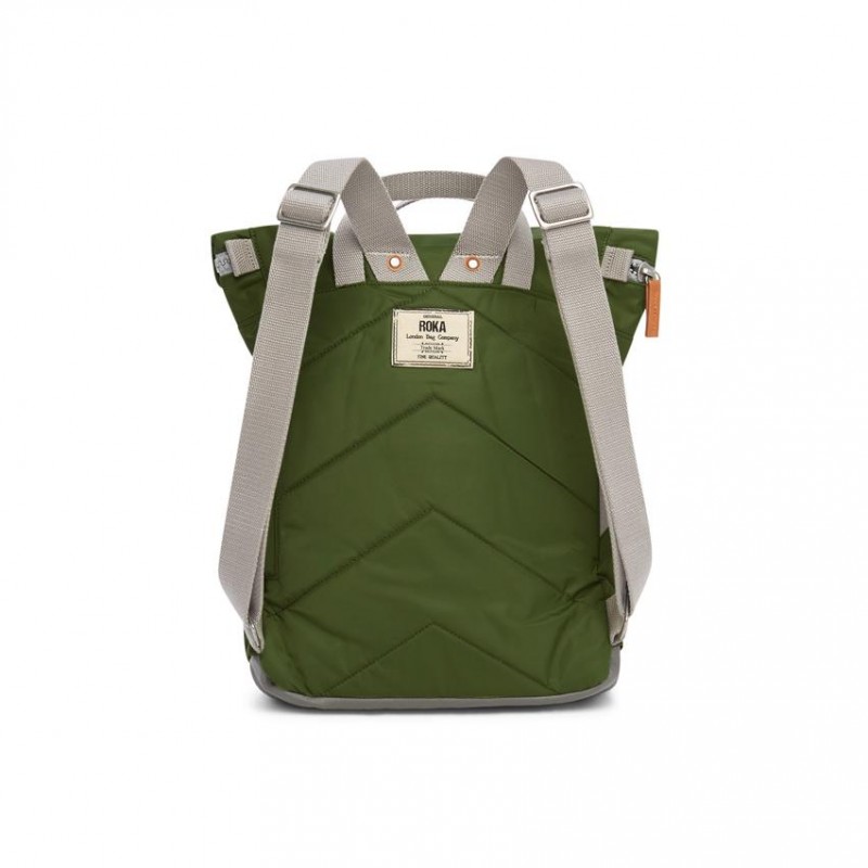 Roka London Canfield B Small Sustainable (Nylon) Backpack Avocado