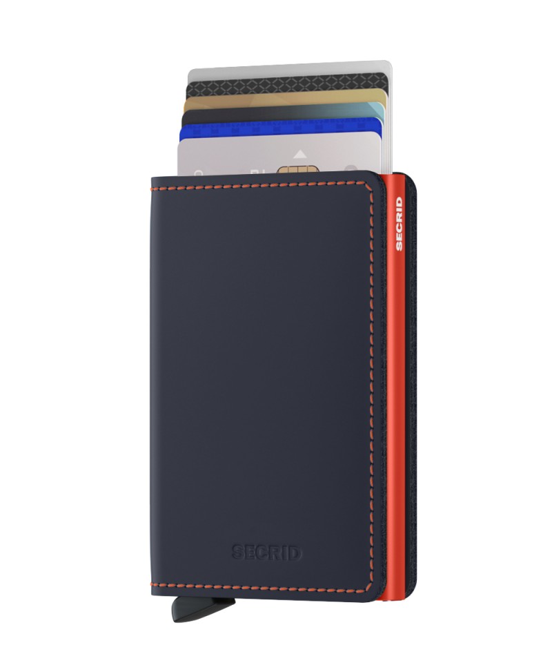 Secrid Slim Wallet Nightblue/Orange