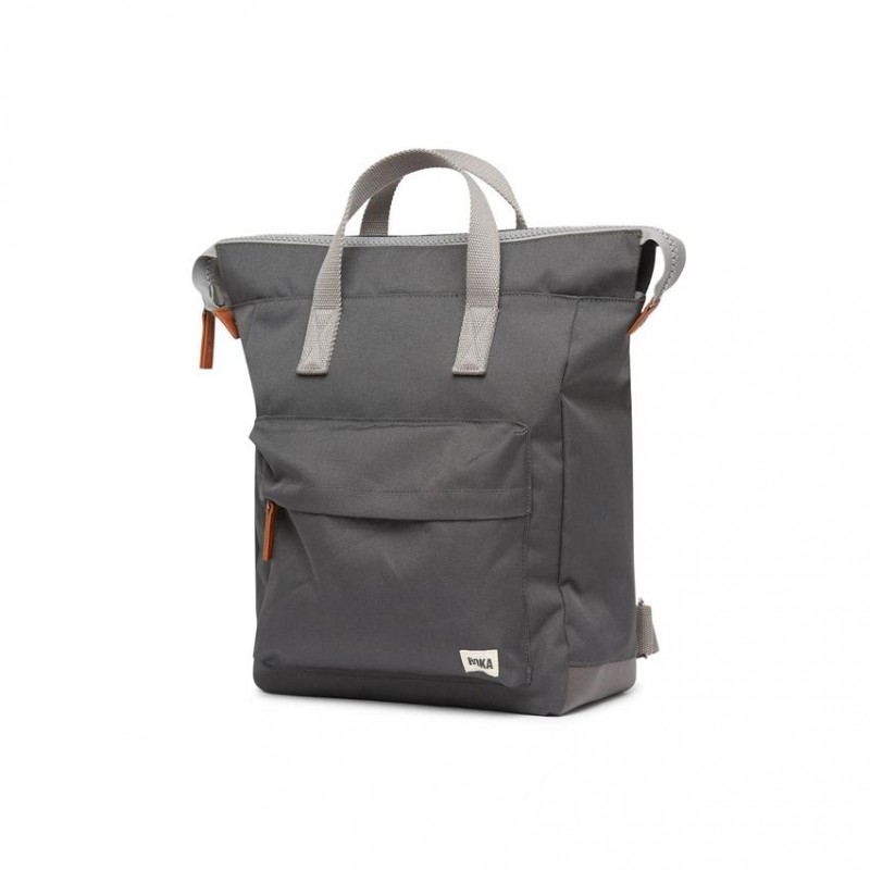 Roka London Bantry B Small Sustainable (Canvas) Backpack Carbon