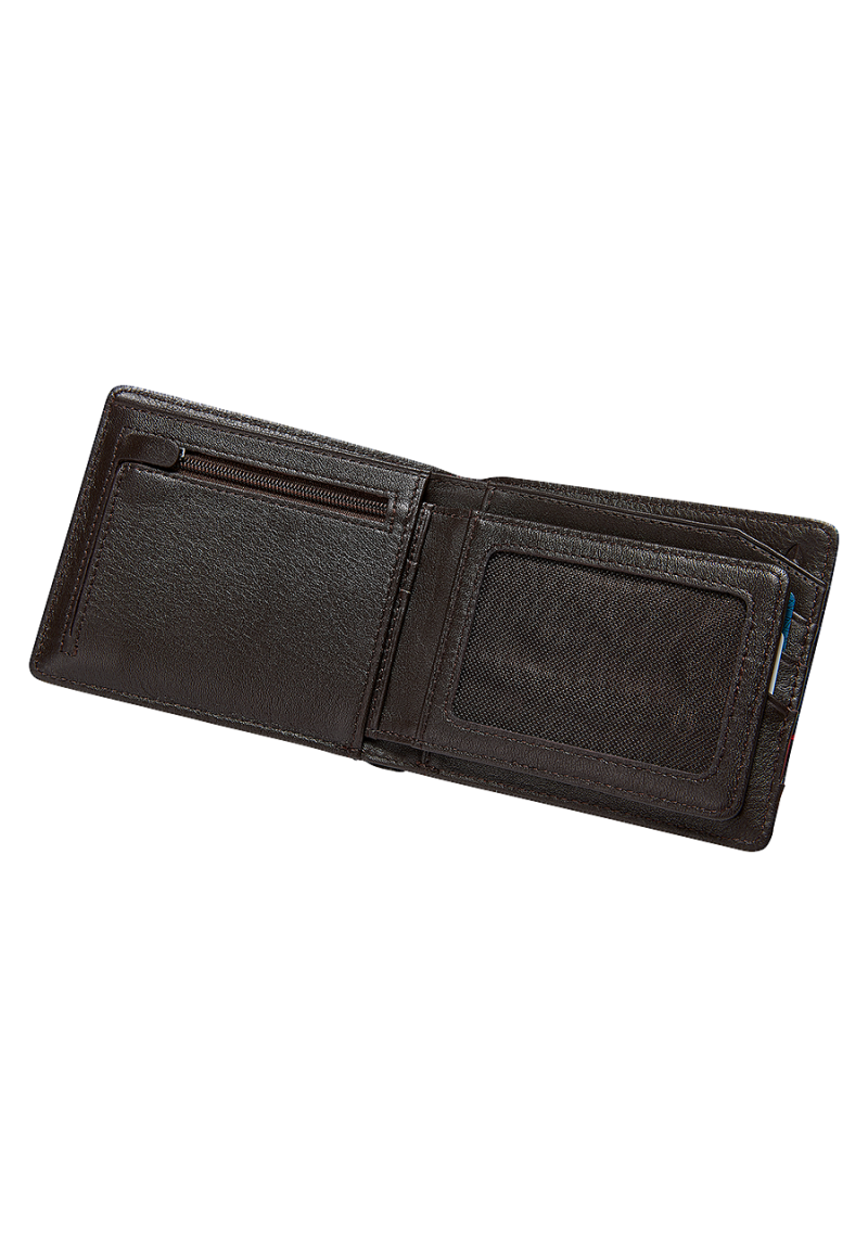 Nixon Pass Leather Coin Wallet Brown
